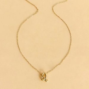 zodiac gold Leo necklace